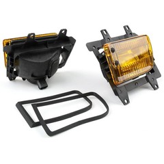 Yellow Fog Light Assembly Front Bumper BMW E30 86-88 Kit A86382-C115-015-YELLOW