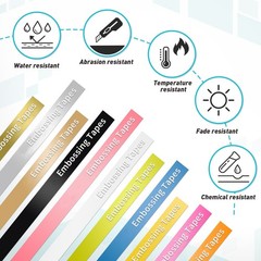 2PK For DYMO 3D Embossing Label Tape Organizer Xpress A521209 White/Black 12mm