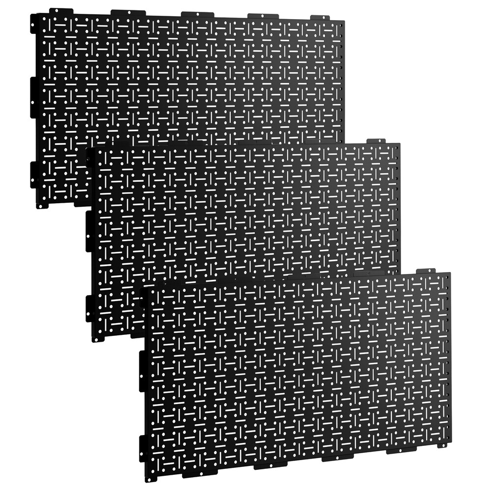 WORKPRO 3PACK Metal Pegboard Wall Organizer 16″x 32″ Heavy Duty Garage Peg Board