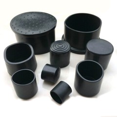 6mm~63mm Black Chair Table Feet Stick Pipe Tubing End Cover Caps Cap PVC Rubber