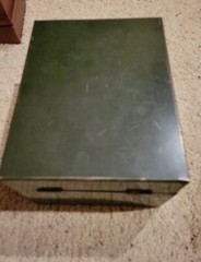 Vintage Steel File Card Box 4″x6″ Cards, Art Steel Company – ASCO New York USA.