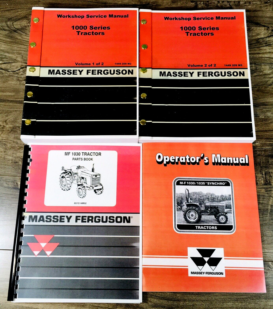 Massey Ferguson 1030 Tractor Service Parts Operators Manual Repair Shop Set MF