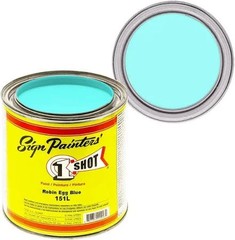 1 Shot Lettering Enamel Robin’s Egg Blue 151L – 4oz Pinstriping Paint
