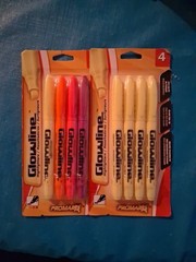 Promarx Glowline Highlighters Multicolor 4 Pack, Also 4 Pack Of Yellow. New Lot