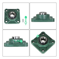 10 Pack UCF205-16 Pillow Block Flange Bearing 1″ Bore 4 Bolt Solid Base