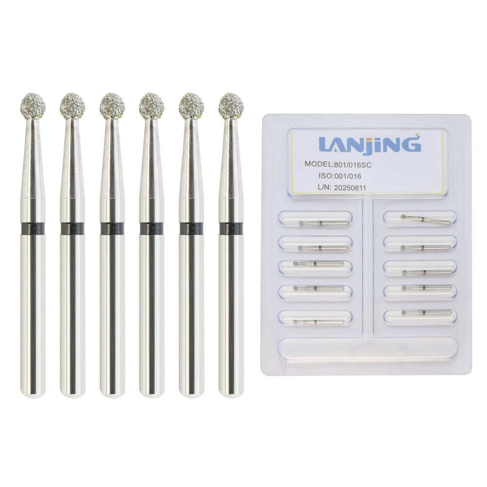 Dental Diamond Burs Round Ball Multi-Use FG Diamonds Bur Super Coarse 801/016SC