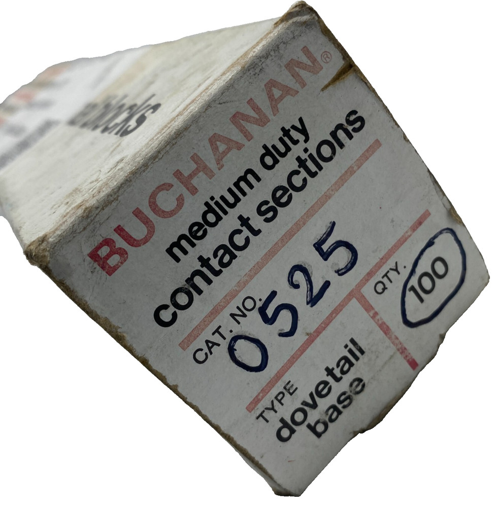 PACK OF 100 BUCHANAN 0525 MEDIUM DUTY CONTACT SECTION TERMINAL BLOCKS 🎯