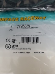 Box Of 10) Panduit T70RAIW Off White Surface Raceway T-70 Right Angle Fitting