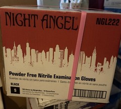 Adenna NGL222 Night Angel Disposable Gloves Small – Black, Case