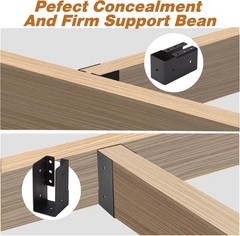 Concealed Joist Hangers, 10 Pcs 2″x4″ Outdoor Trim Concealed Flanges with Scr…