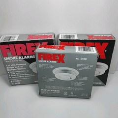 3 Brand New Fire X Smoke Alarm Model G-18 No. 0418 Fast And Easy Installation