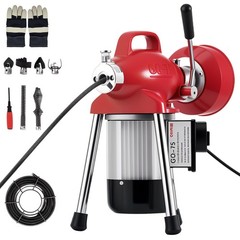 Auto-Feed Drain Auger Sewer Snake,Drain Cleaner Machine for 3/4″-4″ Pipes,Cables