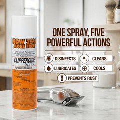 Clippercide Spray 15oz for Clippers & Trimmers – Disinfectant Cleaner Lubricant