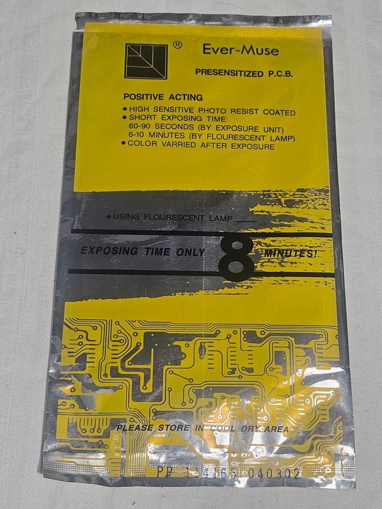 Presensitized Positive Photoresist PCB, Double-Sided, 4.5″ x 6.5″ Printed Cir…