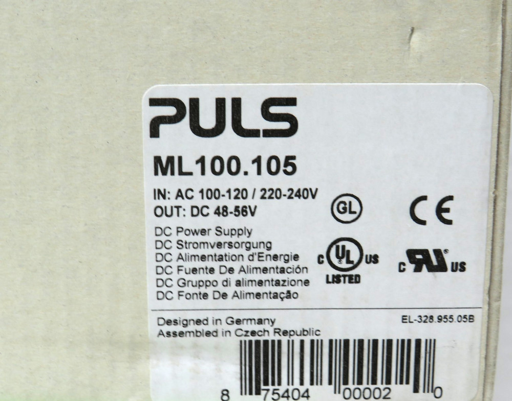 PULS ML100.105 MiniLine DIN-Rail Mount Single Phase Power Supply, 100W [CTCNC]