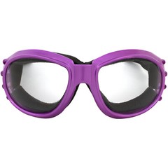 Birdz Eyewear Eagle Women’s Purple Foam Padded Motorcycle Goggles Clear Lenses