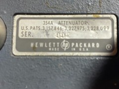HP 354A Coaxial Step RF ATTENUATOR * DC – 12.4GHz * 0 – 60db * 2W * N *