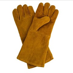 Heat Resistant Welding Gloves Leather Safety Gloves for Work Construction Large