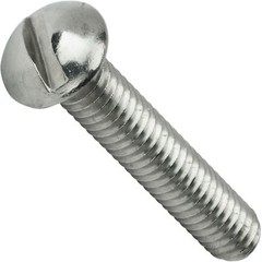 8-32 Round Head Machine Screws Slotted Drive Stainless Steel All Lengths