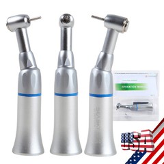 1-5* Dental Slow Low Speed Contra Angle Handpiece Push Button Fit FG 1.6mm Bur