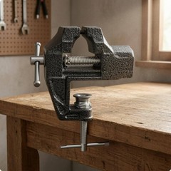 Mini Desktop Vise Dark Textured Finish Mini Bench Vise Cast Metal