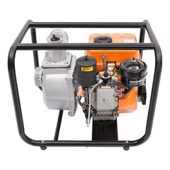 196CC Water Pump W/pipe,4l/1.06gal Diesel Powered 3600rpm Water Transfer Pump