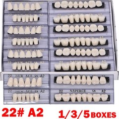 1/3/5Box 22#A2 Dental Acrylic Resin Denture Full Set Teeth Upper Lower Shade US