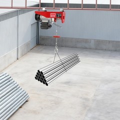 Electric Hoist 220lbs Winch Lifting Engine Crane W/ Wired Remote Control