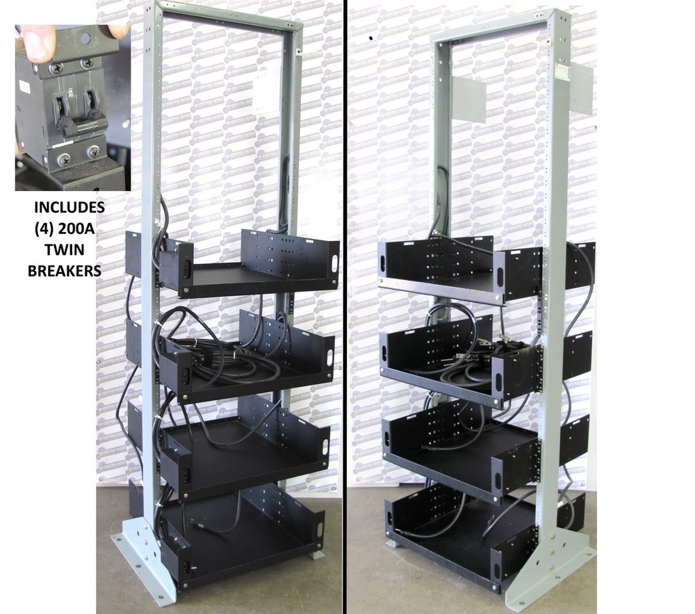 ELTEK 299197 – DC SYS FP2-48/600A – 23″ FLATPACK RACK w/Shelves & 200A BREAKERS