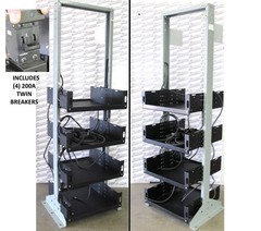 ELTEK 299197 – DC SYS FP2-48/600A – 23″ FLATPACK RACK w/Shelves & 200A BREAKERS