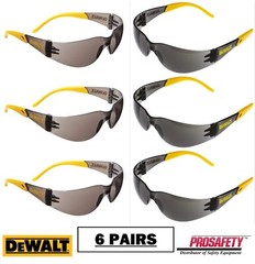 6 PR DeWalt DPG54-2D PROTECTOR SMOKE Safety Glasses ANSI Z87+ Work Sunglasses