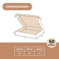 12 x 10 x 4″ White Deluxe Literature Mailers ECT-32B 50/Case