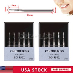 Burr Dental Surgical Burs 557L Long 25mm Carbide Bur High Speed FG SURG FGOS SL