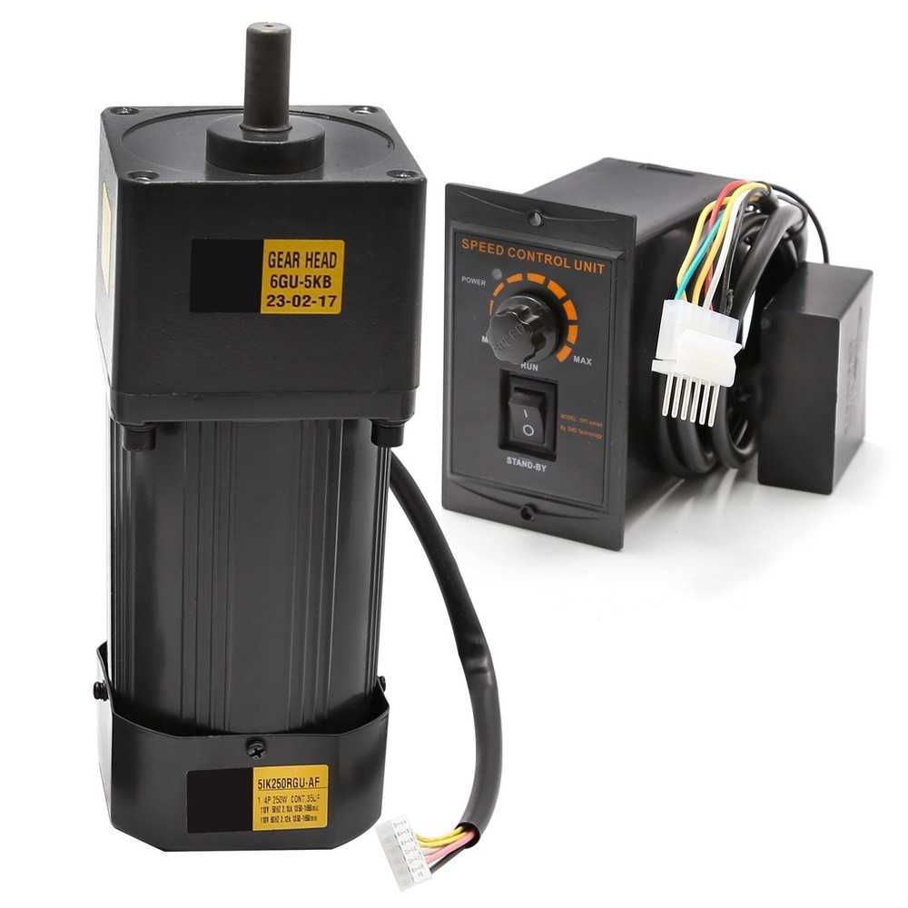 250W 110V 270RPM 5K AC Gear Motor With Variable Speed Controller