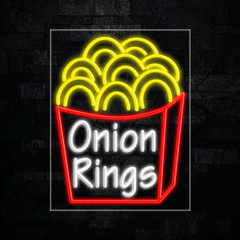 Onion Rings LED Neon Sign 22″L x 28″H #31756