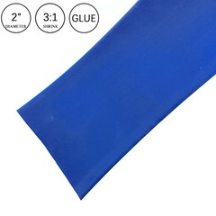3:1 Heat Shrink Tubing Blue Dual Wall Waterproof Glue Wires Wrap (LARGE SIZES)