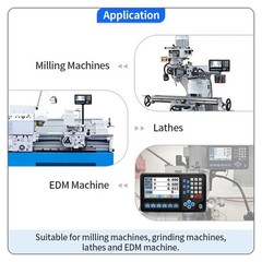 3 Axis DRO Digital Readout Meter Linear Scale 12x16x30inch 9×42 Bridgeport Mill