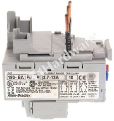 Open Pre-owned Allen Bradley 193-EA1FB Ser B Solid State Overload Relay 3.7-12A