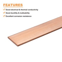 Copper Flat Bar 1/8″ Thickness x 1″ Width x 12″ Length Copper Bar Stock
