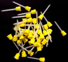 Dental Yellow HP Mixing Tips Defend Type 50 x 4.2mm Light Body Mydent VP-8105