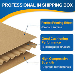 Famagic Small Shipping Boxes – 25 Pack 9X6X2 Inches Brown Corrugated Cardboard M