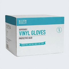 BLUZEN Vinyl Gloves Small Clear Powder-Free Latex-Free 1000/Box