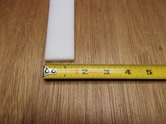 (Qty.2) 1/4″ X 1-3/8″ X 8″ UHMW PE Rectangle Flat Bar Stock White Opaque