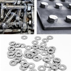 25 Pcs 1/4 Inch Stainless Steel Flat Washers Screws 304 Corrosion Resistant New