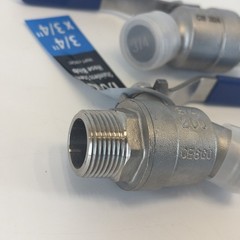 2 Apollo 3/4 x 3/4 in MPT x MGHT Stainless Steel Quarter Turn Hose Bibb 2 Pack