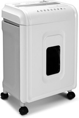 8-Sheet Micro-Cut Shredder for Paper, CDs & Credit Cards – White/Gray