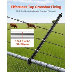 9Pack 27.4 in Galvanized Steel Chain Link Fence Extender for 1.3″-1.5″ Top Rail
