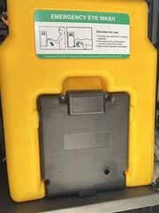 Emergency Eye Wash Station Wall-Mount Unit, Yellow/Gray Eyewash Station