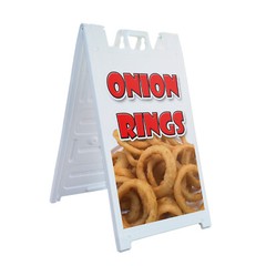 A-frame Sidewalk Onion Rings 24″ x 36″ Double Sided A-Frame Sidewalk Sign