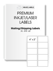 25 Sheets 250 Labels 4 x 2 Fast Peel White Address Shipping Labels 10 UP